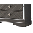 Glory Furniture Verona Wood 6 Drawer Dresser in Charcoal