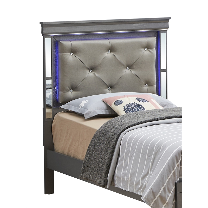 Glory Furniture Verona Wood Twin Size Bed in Charcoal
