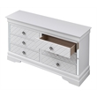 Glory Furniture Verona Wood 6-Drawers Bedroom Chest in White Pearlescent