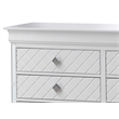 Glory Furniture Verona Wood 6-Drawers Bedroom Chest in White Pearlescent