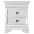 Glory Furniture Verona Wood 2 Drawer Nightstand White