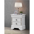 Glory Furniture Verona Wood 2 Drawer Nightstand White
