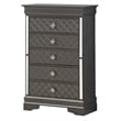 Glory Furniture Verona 5-Drawers Bedroom Chest in Charcoal