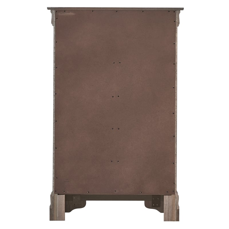 Glory Furniture Verona 5-Drawers Bedroom Chest in Charcoal