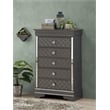 Glory Furniture Verona 5-Drawers Bedroom Chest in Charcoal