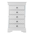 Glory Furniture Verona Wood 5-Drawers Bedroom Chest White