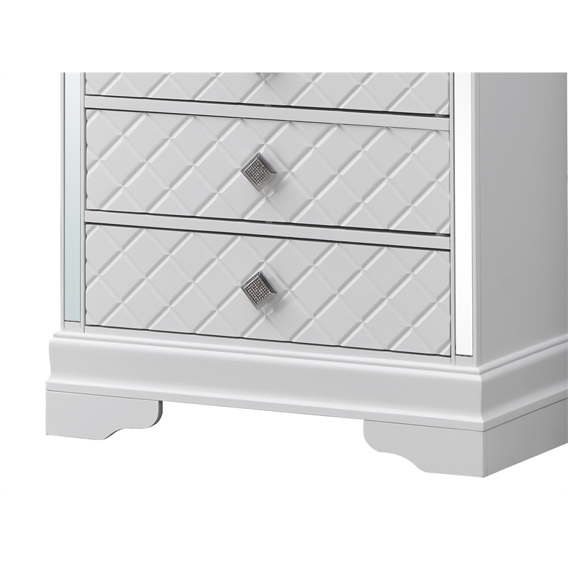 Glory Furniture Verona Wood 5-Drawers Bedroom Chest White