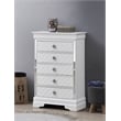 Glory Furniture Verona Wood 5-Drawers Bedroom Chest White