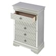 Glory Furniture Verona 5 Drawer Chest Silver Champagne