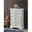 Glory Furniture Verona 5 Drawer Chest Silver Champagne