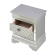 Glory Furniture Verona 2 Drawer Wood Nightstand Silver Champagne