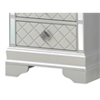 Glory Furniture Verona 2 Drawer Wood Nightstand Silver Champagne