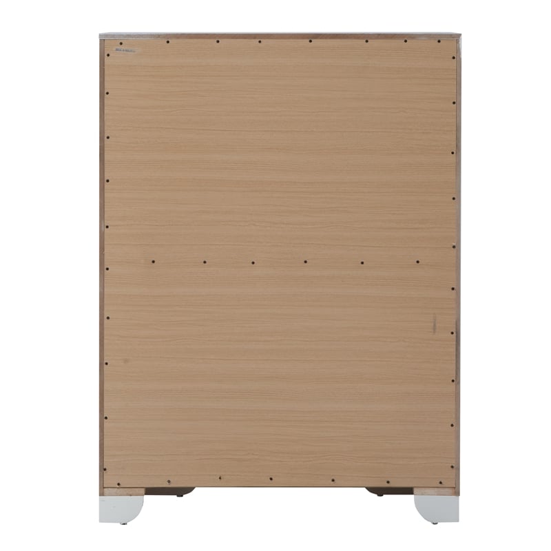 Glory Furniture Hollywood Hills 5-Drawers Bedroom Chest in White