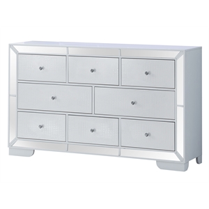 glory furniture hollywood hills 8 drawer dresser in white