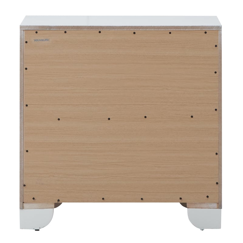 Glory Furniture Hollywood Hills 2 Drawer Nightstand in White