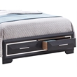 Glory Furniture Liverpool Contemporary Wood Veneer King Storage Bed in Black