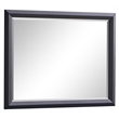 Glory Furniture Liverpool Contemporary Wood Veneer & Glass Mirror in Black