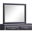 Glory Furniture Liverpool Contemporary Wood Veneer & Glass Mirror in Black