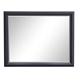 Glory Furniture Liverpool Contemporary Wood Veneer & Glass Mirror in Black