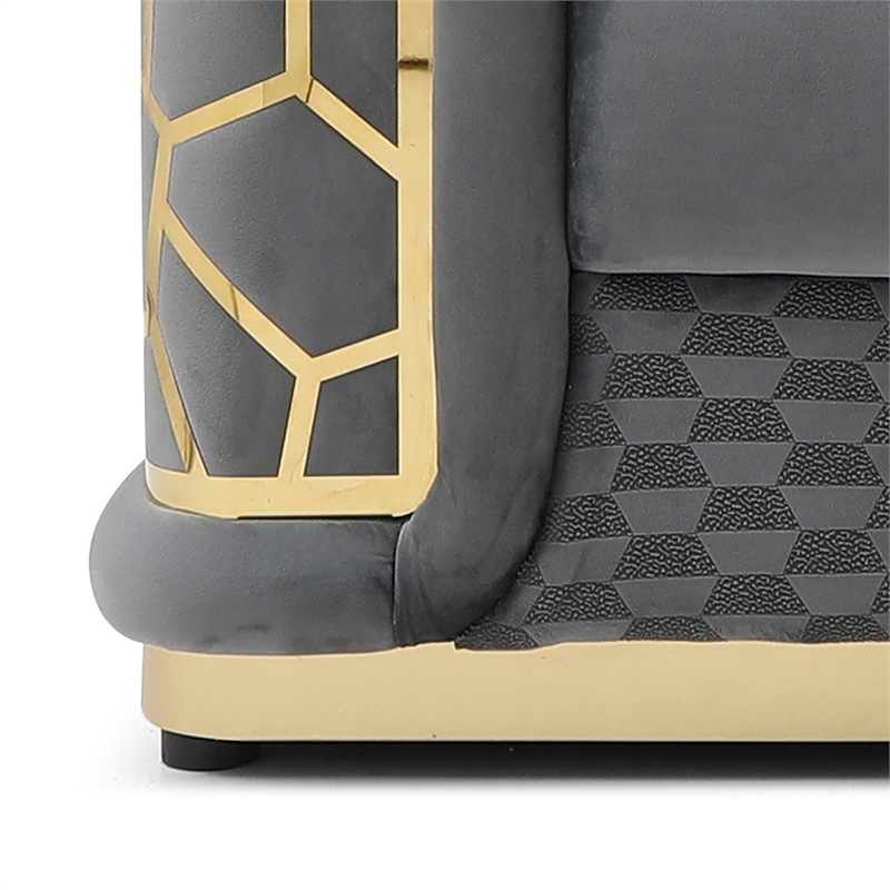 Glory Furniture Talia G0990A-S Sofa  Dark Gray