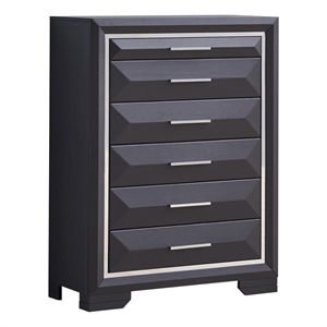 Glory Furniture Liverpool 5-Drawers Bedroom Chest in Black