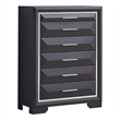 Glory Furniture Liverpool 5-Drawers Bedroom Chest in Black