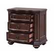 Glory Furniture Paris 3-Drawer Traditional Wood Nightstand in Cherry