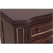 Glory Furniture Paris 3-Drawer Traditional Wood Nightstand in Cherry