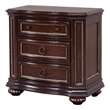 Glory Furniture Paris 3-Drawer Traditional Wood Nightstand in Cherry