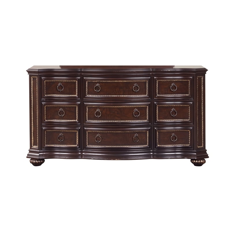 Glory Furniture Paris G09300-D 9 Drawer Dresser Cherry