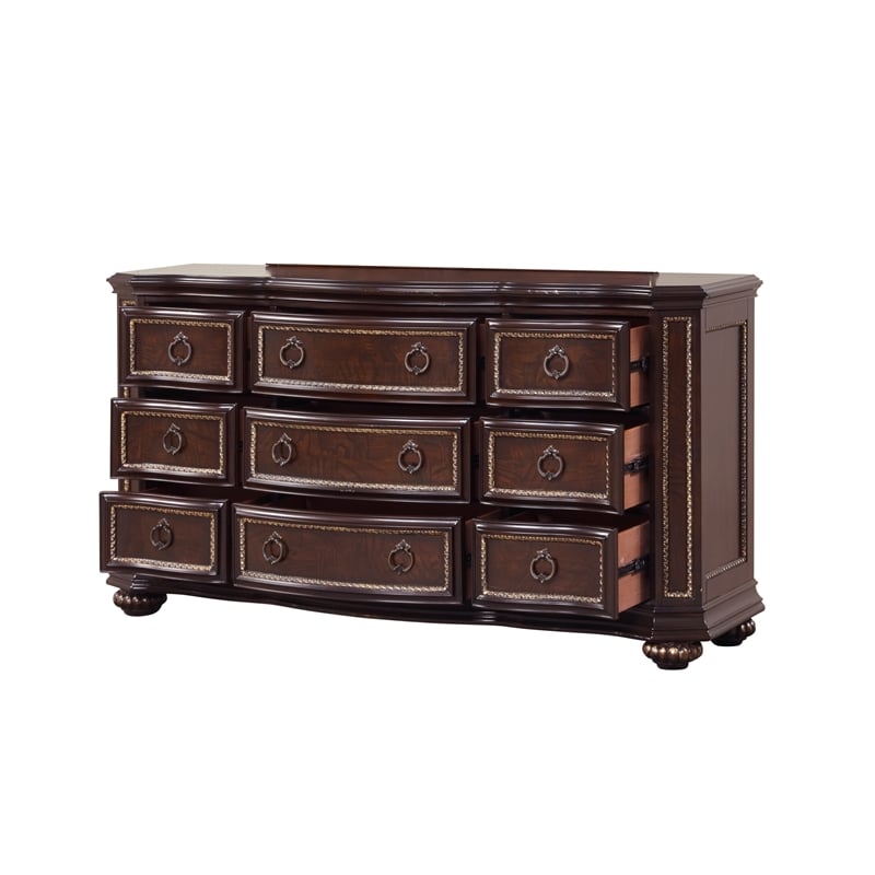 Glory Furniture Paris G09300-D 9 Drawer Dresser Cherry