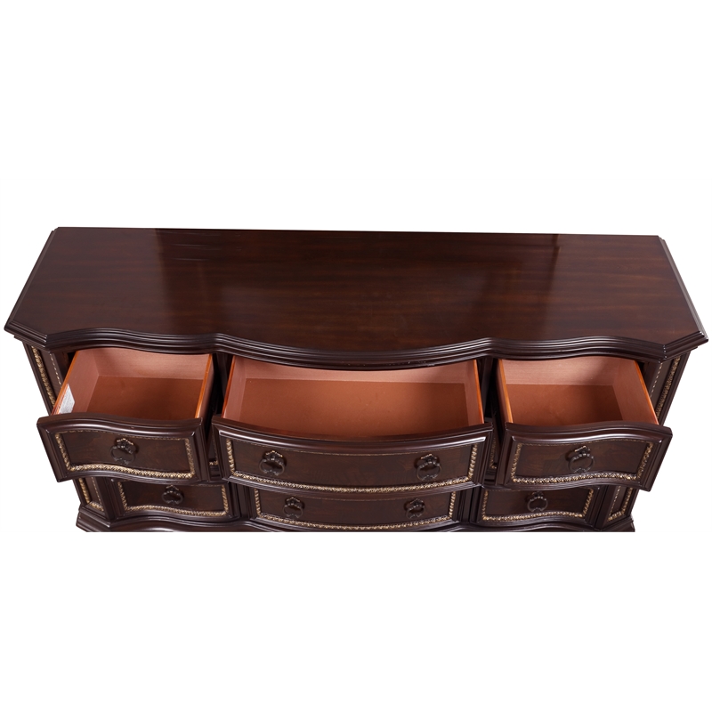 Glory Furniture Paris G09300-D 9 Drawer Dresser Cherry