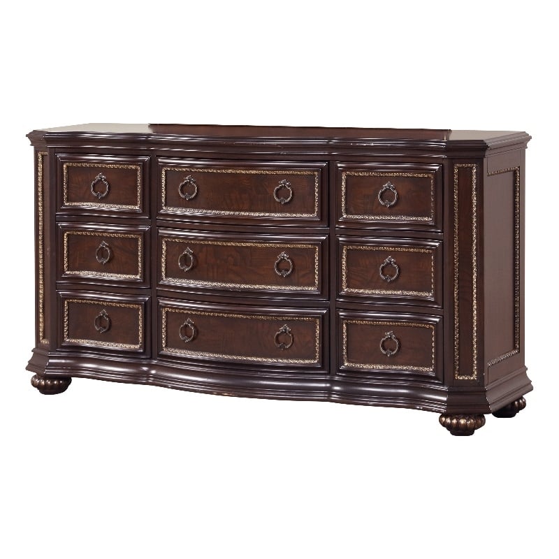 Glory Furniture Paris G09300-D 9 Drawer Dresser Cherry
