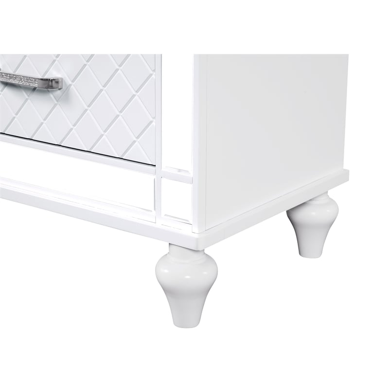 Glory Furniture Livorno G02790-N Nightstand White and Mirror