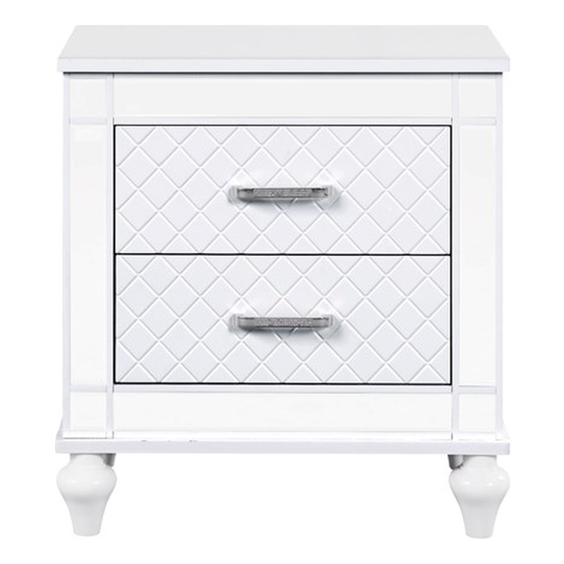 Glory Furniture Livorno G02790-N Nightstand White and Mirror