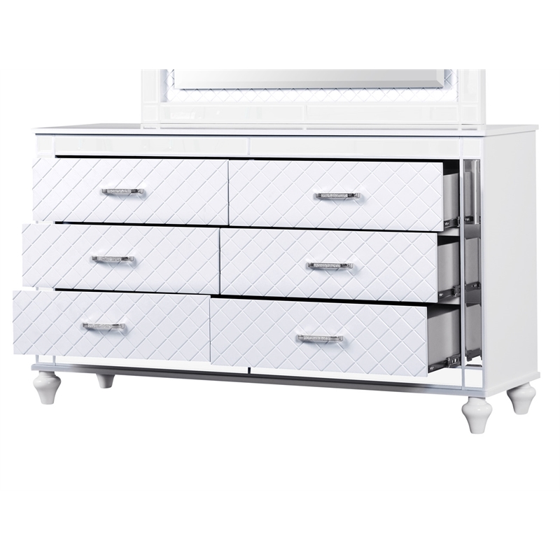 Glory Furniture Livorno G02790-D Dresser White and Mirror
