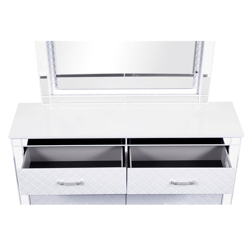 Glory Furniture Livorno G02790-D Dresser White and Mirror