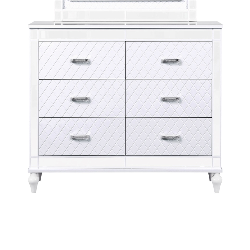 Glory Furniture Livorno G02790-D Dresser White and Mirror