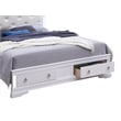 Glory Furniture Verona Queen Size Storage Bed in White Pearlescent