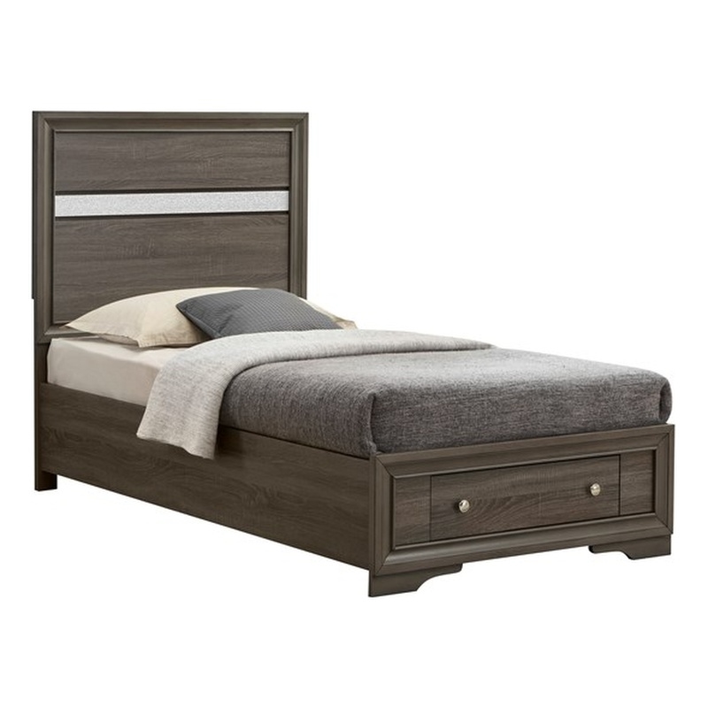 Glory Furniture Madrid G02305B-TB Twin Bed Finished in Gray