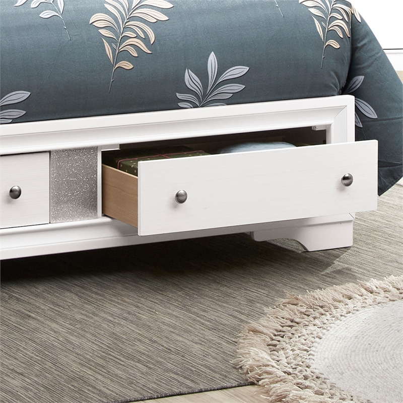 Glory Furniture Madrid G02390B-FB Full Bed White Finished Wood