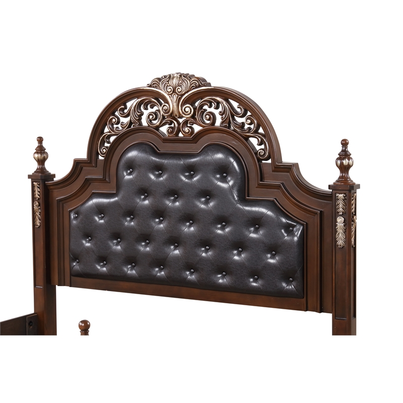 Glory Furniture G07100A-KB Cherry Finished Wood King Bed