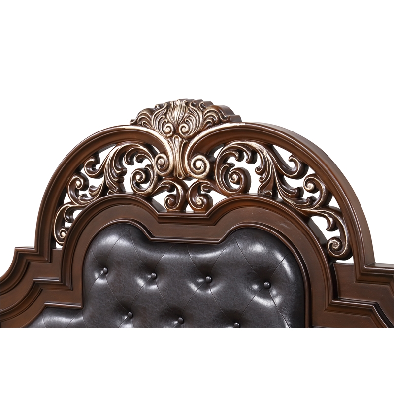 Glory Furniture Lyon G07100A-QB Cherry Finished Wood Bed