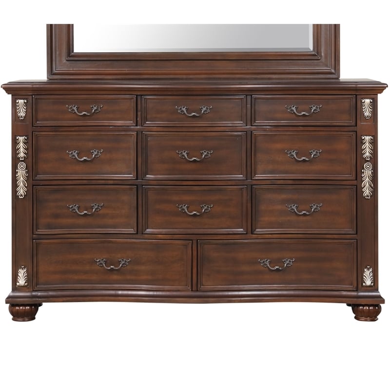 Glory Furniture G07100-D   11 Drawer Cherry Finished Wood Dresser