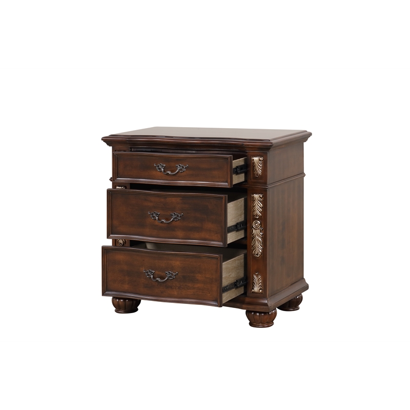 Glory Furniture G07100-N Cherry Finished Wood Nightstand