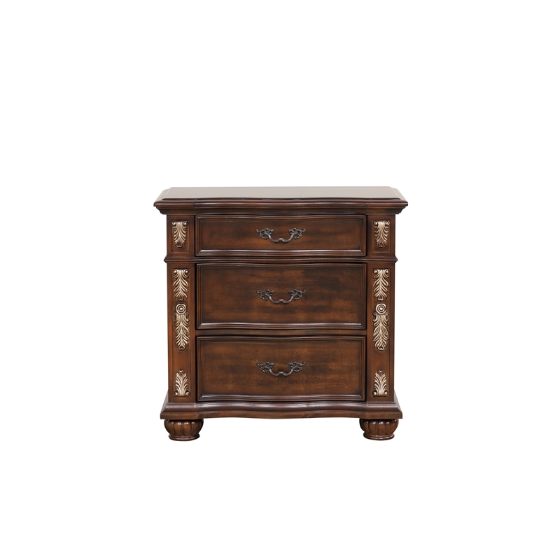 Glory Furniture G07100-N Cherry Finished Wood Nightstand