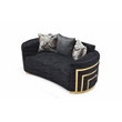 Glory Furniture Soledad Loveseat with Back Pillows in Black