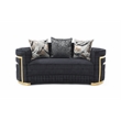 Glory Furniture Soledad Loveseat with Back Pillows in Black