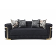 Glory Furniture Soledad Sofa with Back Pillows in Black