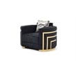 Glory Furniture Soledad Chair with Back Pillows in Black